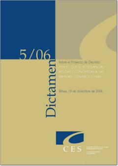 Dictamen 5/06 sobre el proyecto de Decreto por el que se regulan las ayudas económicas a las familias con hijos e hijas